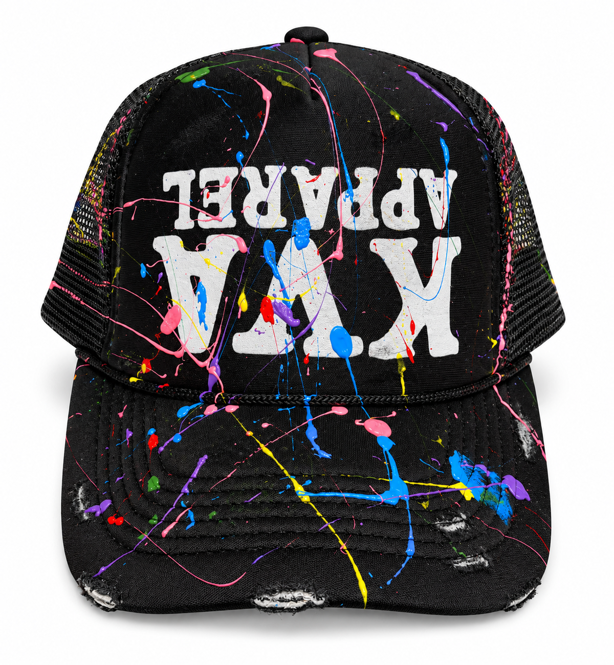 KVA APPAREL Paint Splatter Trucker